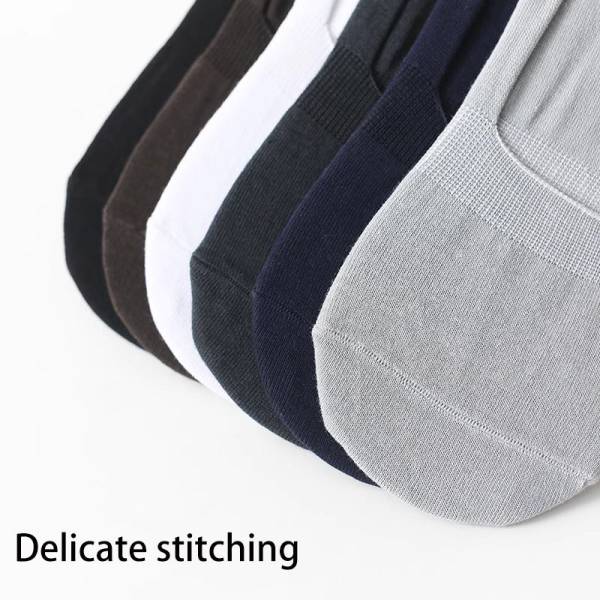 Kunden spezifische Baumwolle Frühling Sommer Dünne Socken Logo Hochwertiges Silikon Anti-Rutsch-Flach mund Unsichtbar Weiß Schwarz Gewebt – Bild 4
