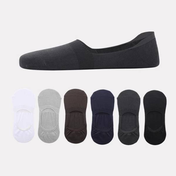 Kunden spezifische Baumwolle Frühling Sommer Dünne Socken Logo Hochwertiges Silikon Anti-Rutsch-Flach mund Unsichtbar Weiß Schwarz Gewebt